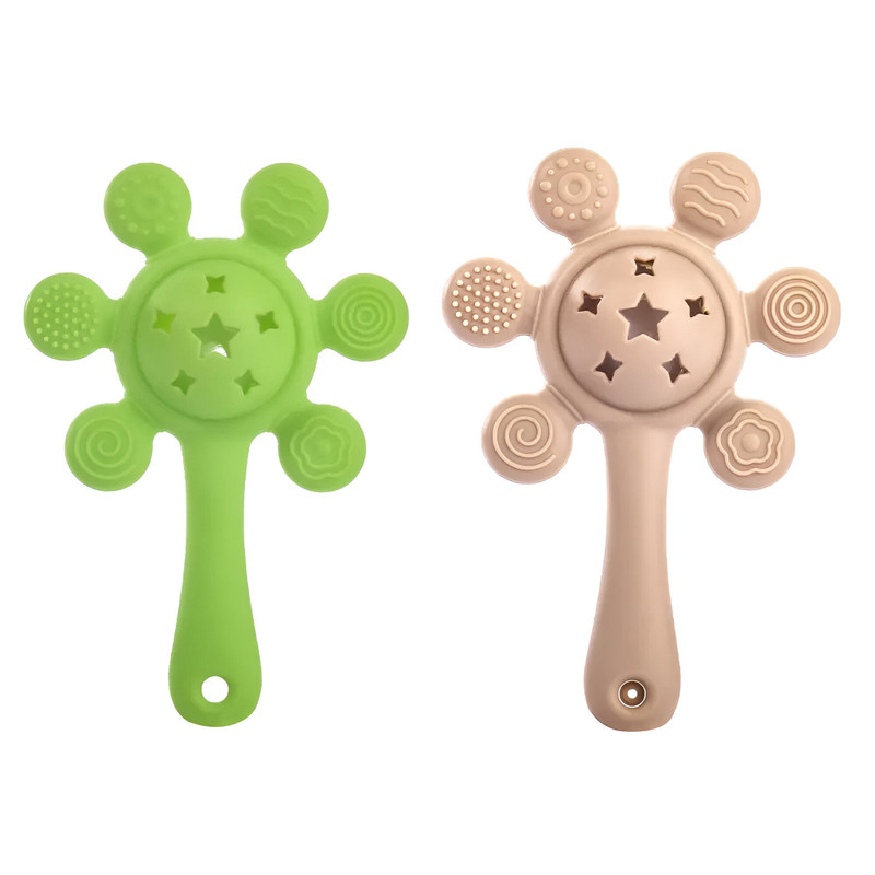 SET ZZKKO 4 MORDEDOR RUEDA FORTUNA DENTICIÓN AGARRE COLORIDO LAU MULTICOLOR - 3