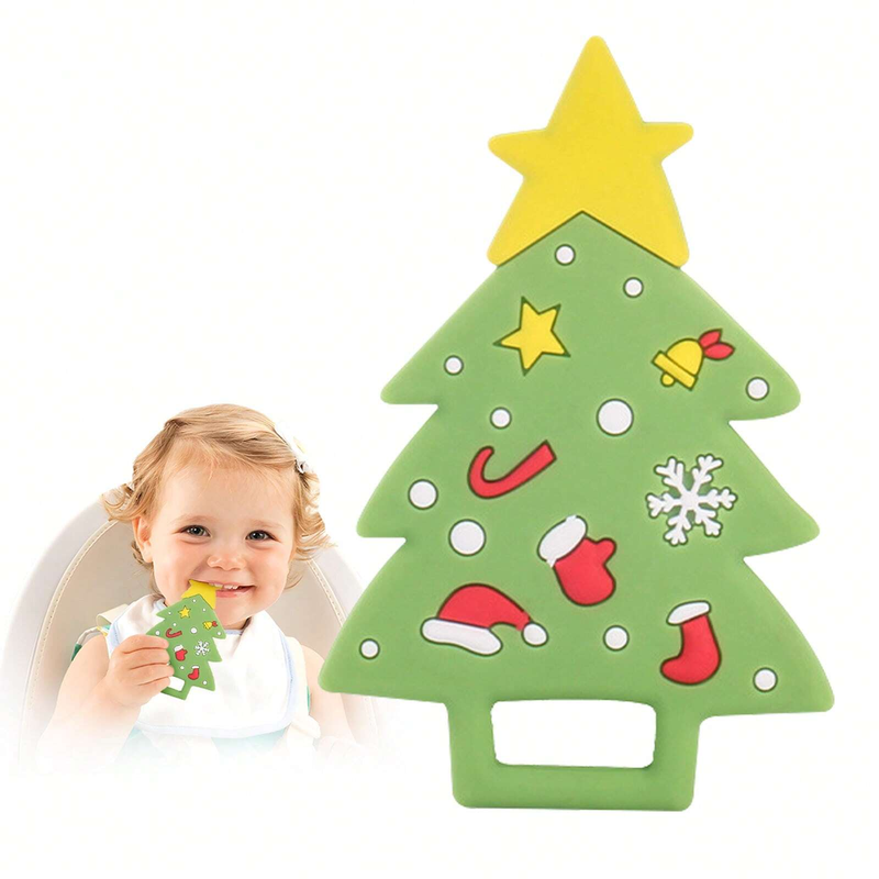 SET ZZKKO 3 MORDEDOR SILICONA SUAVE BEBÉS ARBOL NAVIDEÑO LAU MULTICOLOR - 9