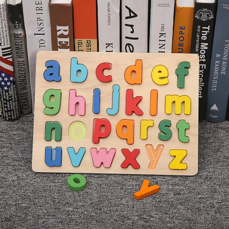 SET 4 ROMPECABEZAS ZZKKO MULTICOLOR MADERA NUMEROS EDUCATIVO LETRAS NIÑOS LAU - 8