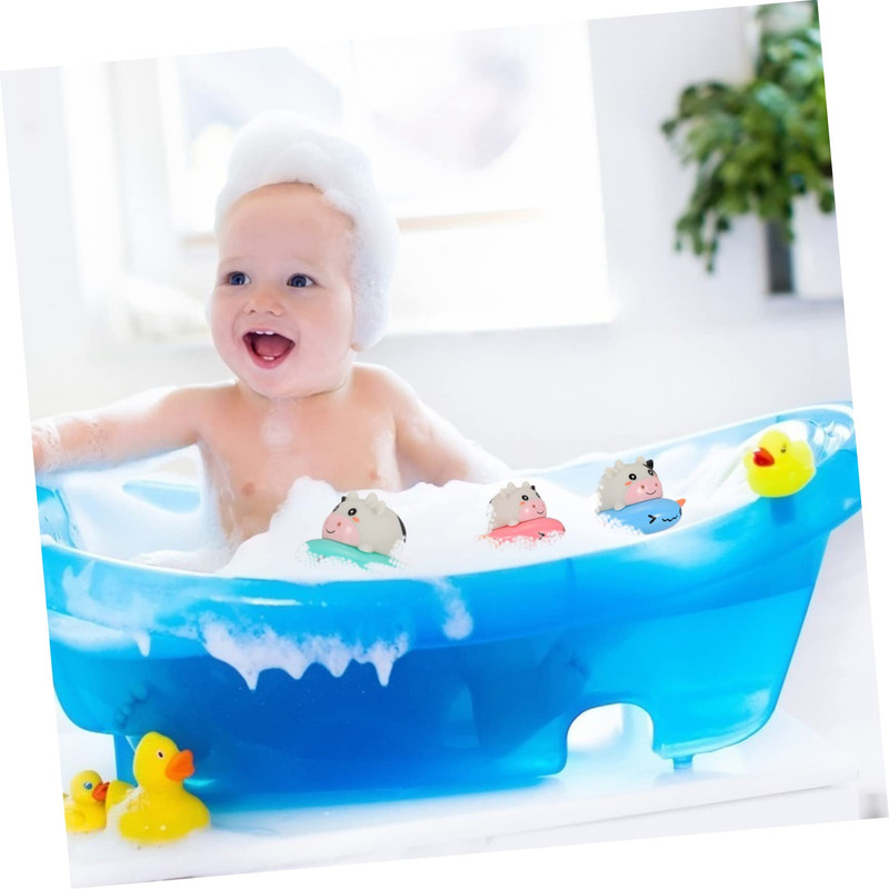 SET 4 JUGUETE BAÑO ZZKKO NUEVO BEBÉS VACA PLÁSTICO PORTÁTIL BAÑERA LAU - 2