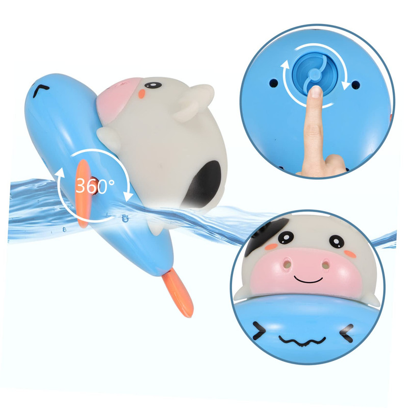 SET 4 JUGUETE BAÑO ZZKKO NUEVO BEBÉS VACA PLÁSTICO PORTÁTIL BAÑERA LAU - 4