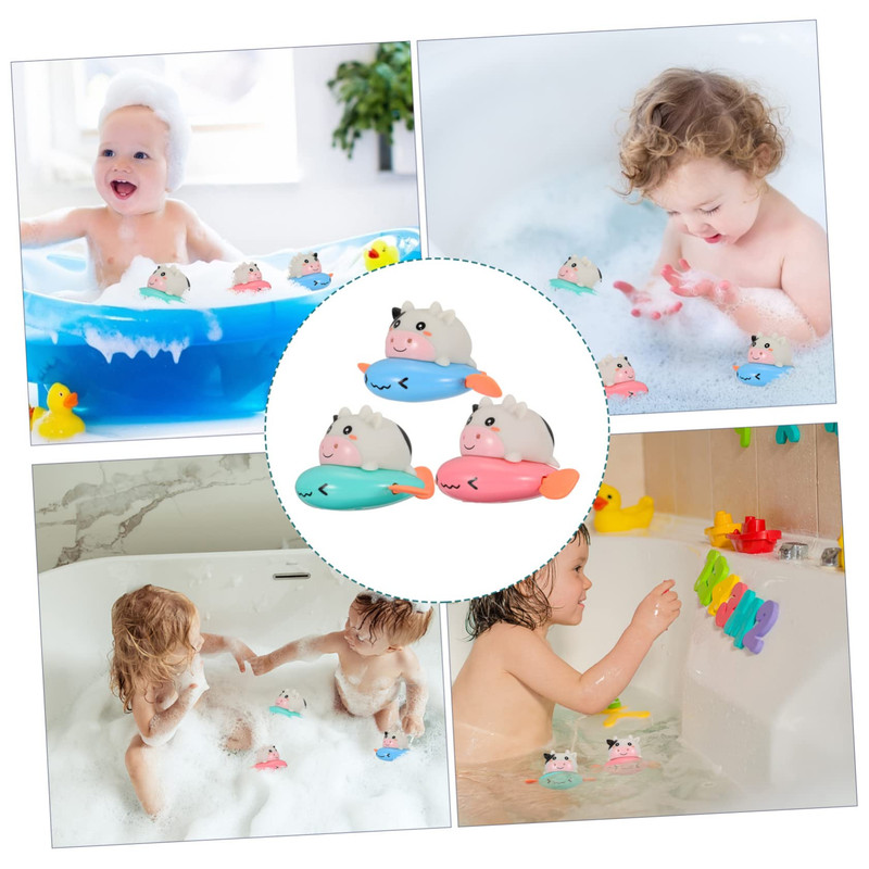 SET 4 JUGUETE BAÑO ZZKKO NUEVO BEBÉS VACA PLÁSTICO PORTÁTIL BAÑERA LAU - 5