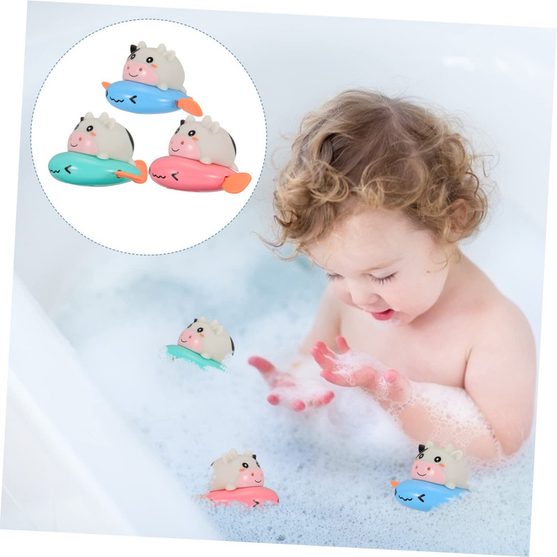 SET 4 JUGUETE BAÑO ZZKKO NUEVO BEBÉS VACA PLÁSTICO PORTÁTIL BAÑERA LAU - 6