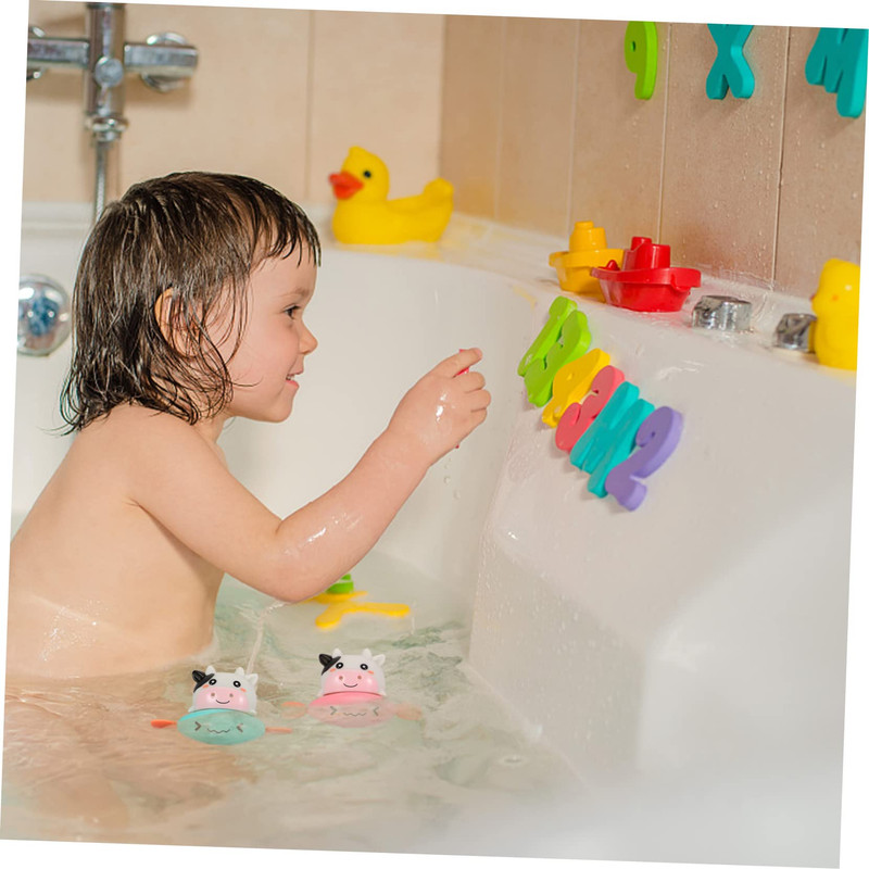 SET 4 JUGUETE BAÑO ZZKKO NUEVO BEBÉS VACA PLÁSTICO PORTÁTIL BAÑERA LAU - 7