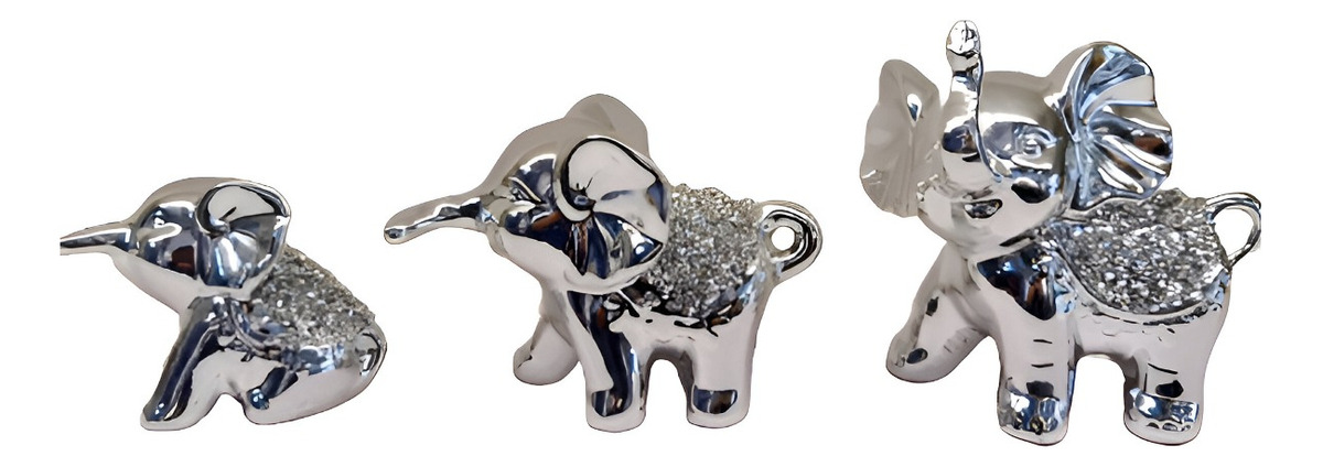 ESTATUAS ELEFANTES FAMILIA ELEGANTE MODERNO 3 PIEZAS JHN - 1