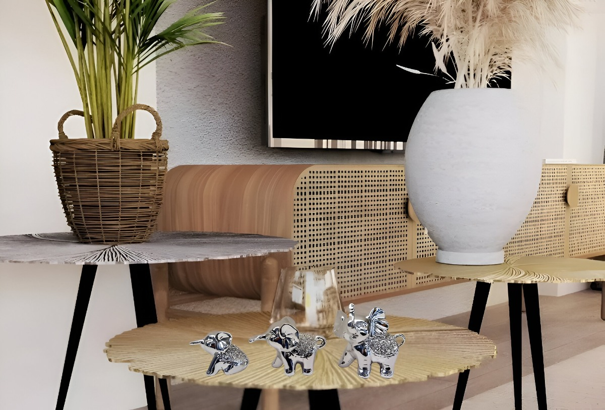 ESTATUAS ELEFANTES FAMILIA ELEGANTE MODERNO 3 PIEZAS JHN - 3