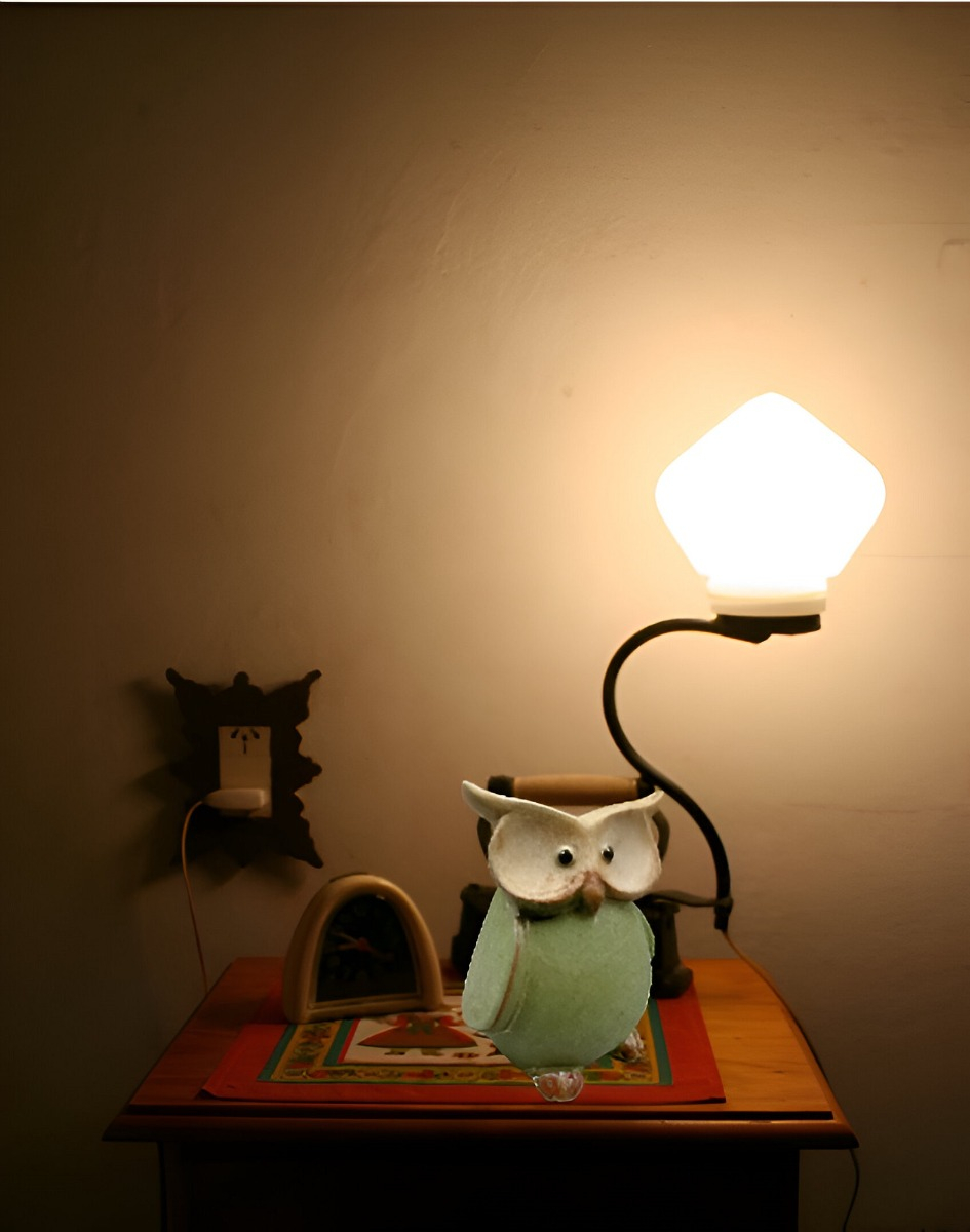 SET DE 2 ESTATUA BÚHO CERÁMICA DECORATIVA HOGAR JHN - 6