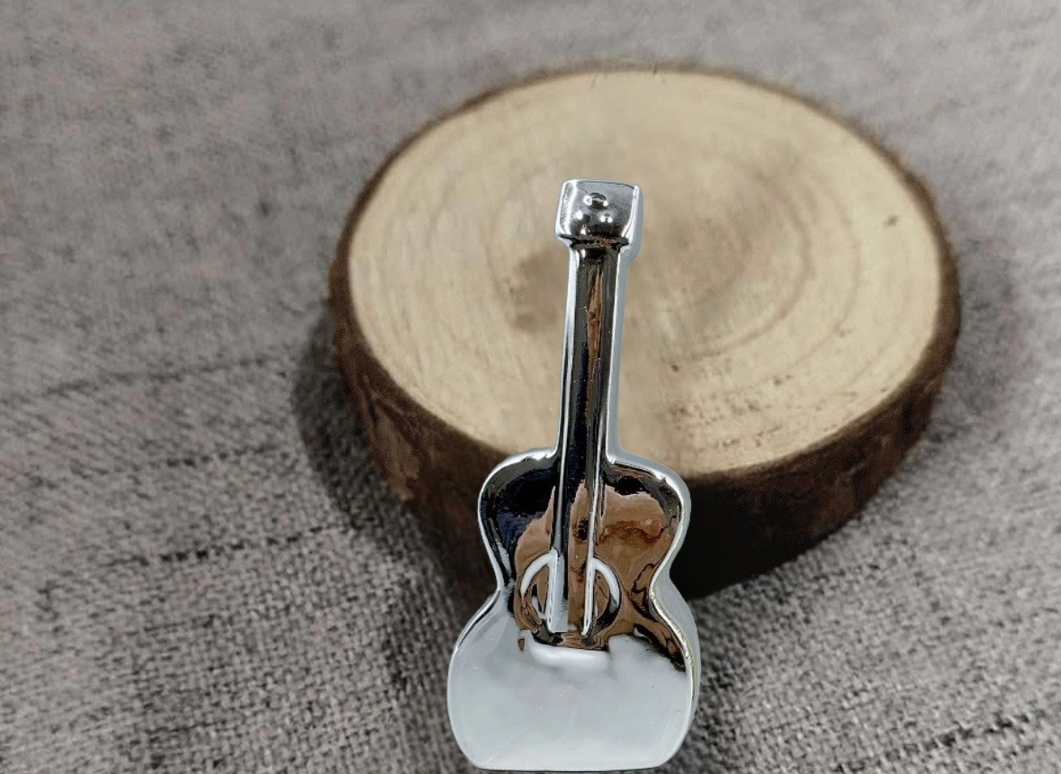 SET DE 2 ESTATUA GUITARRA METAL ESTILO MODERNO JHN - 3