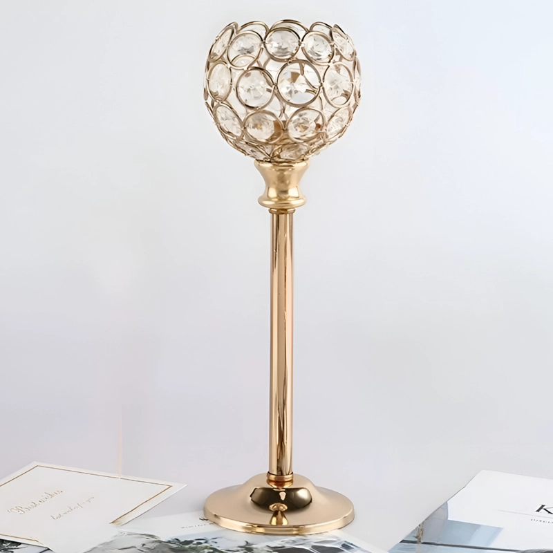 CANDELABRO CRISTAL SOPORTE CENTRO MESA ELEGANTE 27CM JHN - 4