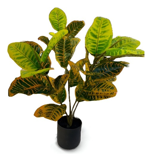 PLANTA ARTIFICIAL CROTÓN DECORACIÓN HOGAR PISO 75CM JHN - 2