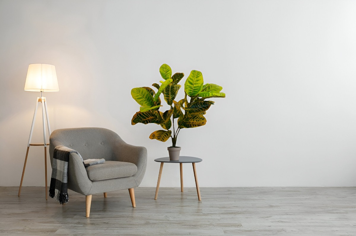 PLANTA ARTIFICIAL CROTÓN DECORACIÓN HOGAR PISO 75CM JHN - 4