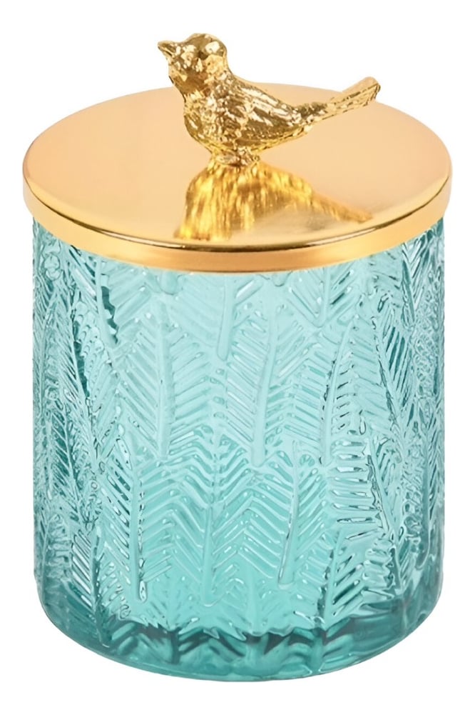 TARRO ALMACENAMIENTO DECORATIVO CRISTAL RELIEVE TAPA JHN - 1