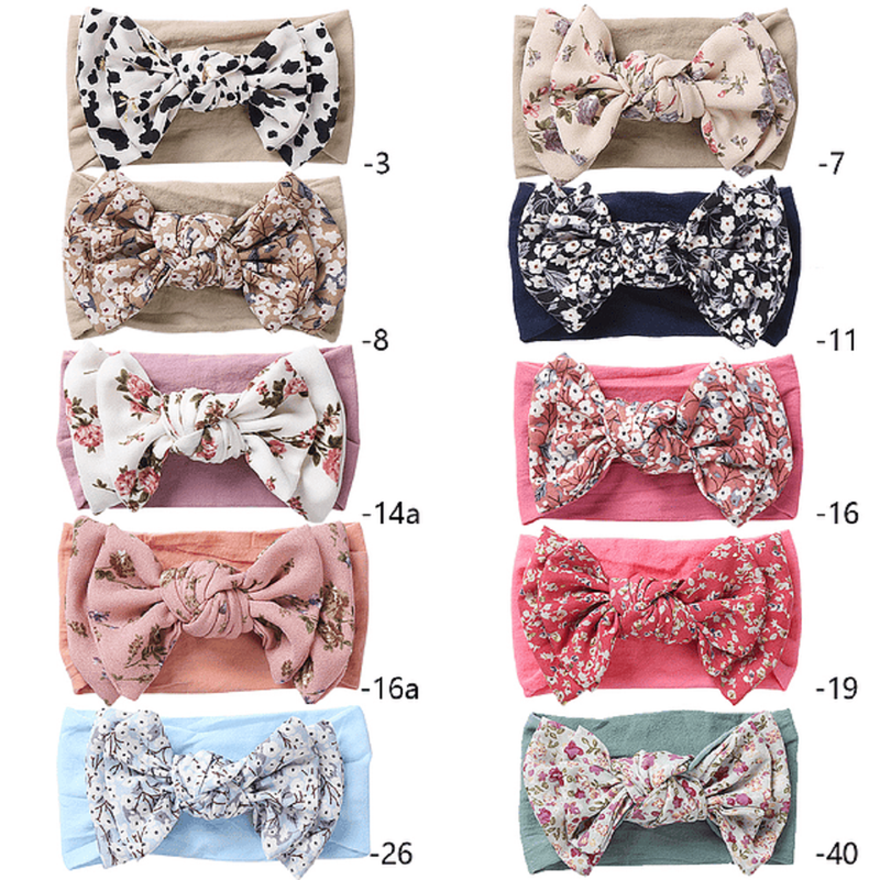 SET 7 CINTILLOS DIADEMAS LAZO ESTAMPADOS CABELLO LAU - 5