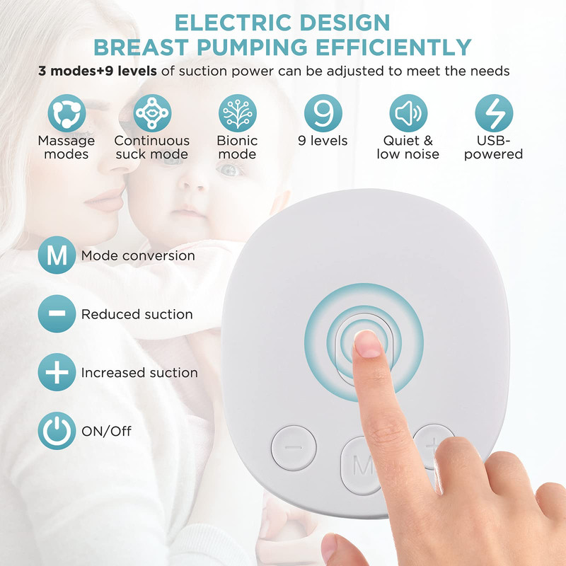 EXTRACTOR LECHE CUTX BLANCO 9 MODOS BIBERON PORTATIL MAMA BEBE LAU - 6