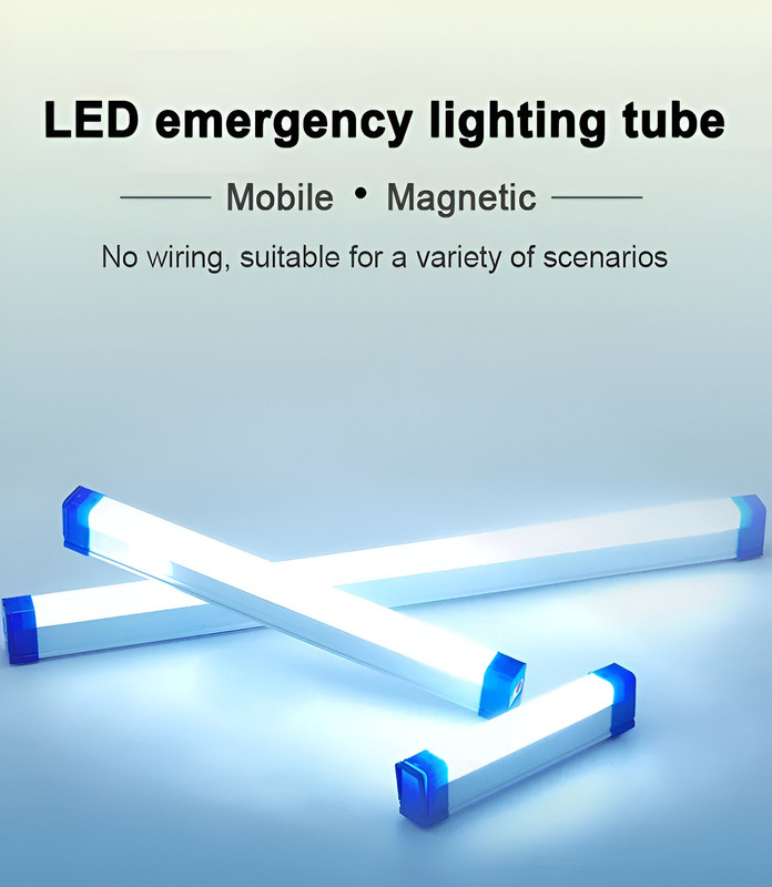 SET 3 LAMPARAS PORTATILES LED TUBO RECARGABLE CAMPING LAU - 8
