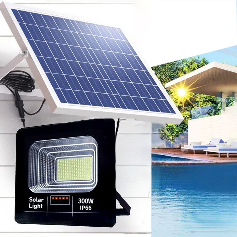 LÁMPARA CUTX SOLAR REFLECTOR 300W GARAGE CALLE PARQUE PATIO LAU NEGRO - 8