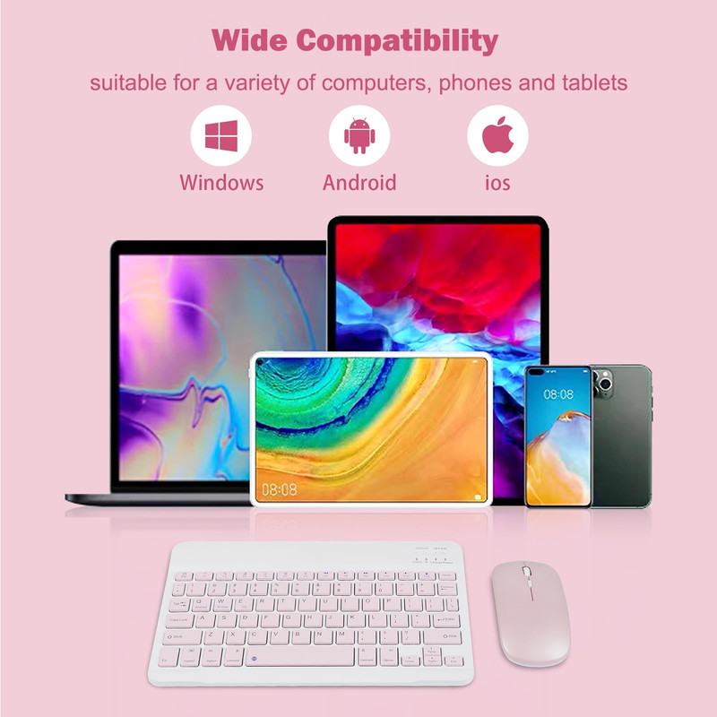 KITS TECLADO MOUSE BLUETOOTH RECARGABLE PC LAU - 6