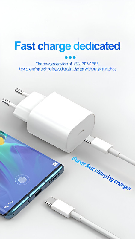 SET 2 CARGADOR 35W COMPLETO  LIGHTNING CARGA RAPIDA LAU - 5