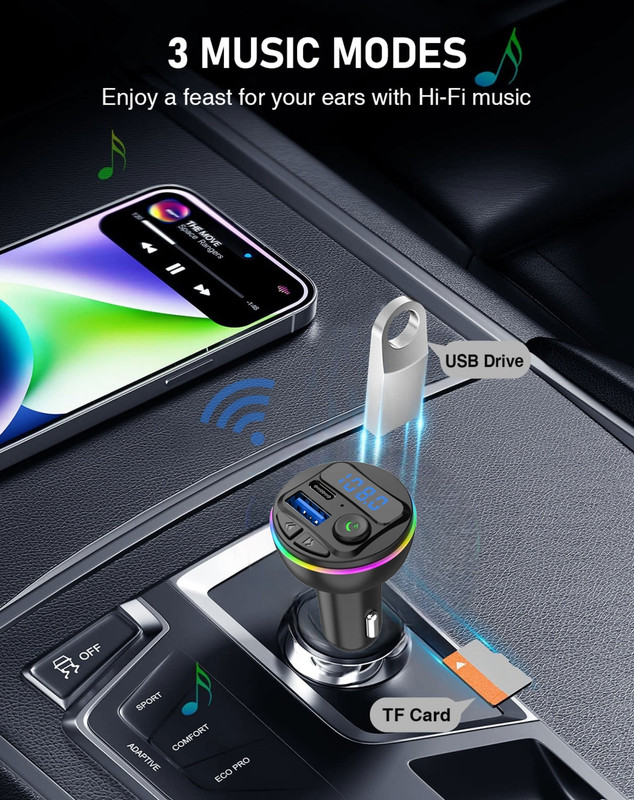 TRANSMISOR MANOS LIBRE CUTX G46 CARRO USB AUDIO MICROFONO LAU - 5