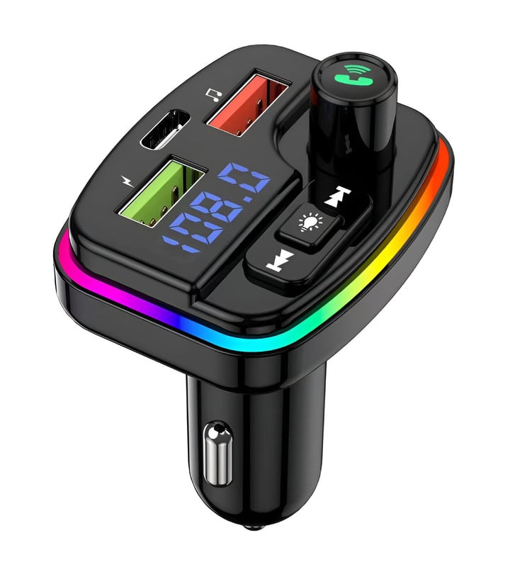 TRANSMISOR MANOS LIBRES CUTX BLUETOOTH CARRO M13 AUDIO USB LAU - 1