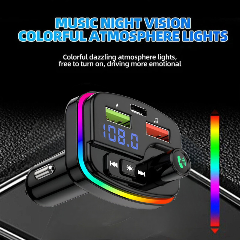 TRANSMISOR MANOS LIBRES CUTX BLUETOOTH CARRO M13 AUDIO USB LAU - 9
