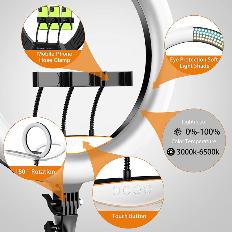 ARO LUZ CUTX SELFIE FOTOGRAFIA VIDEOS RECARGABLE PORTATIL LAU - 7