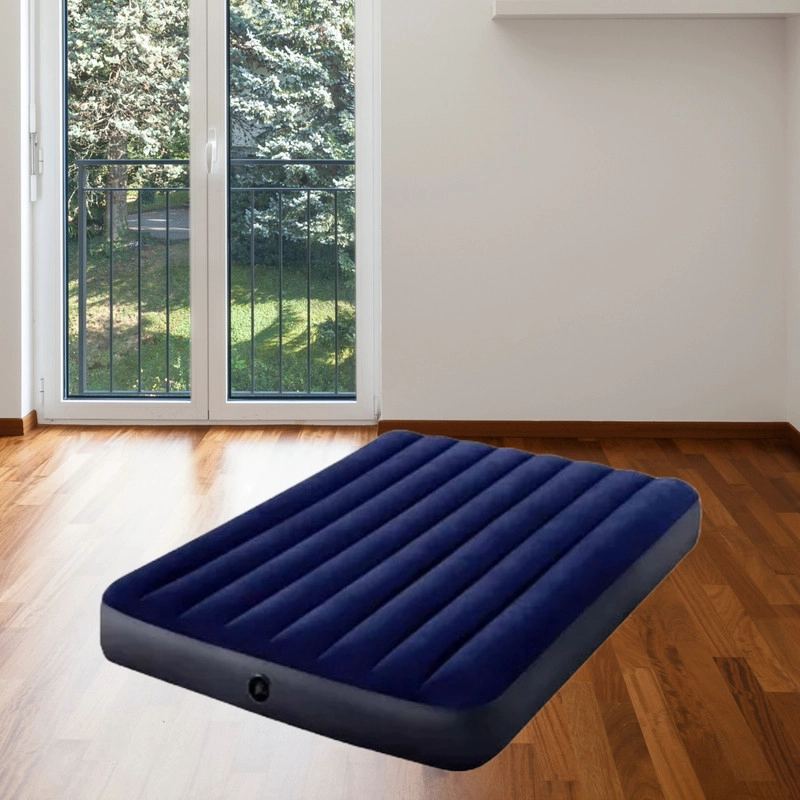 COLCHON INFLABLE ATERCIPELADO 2 PERSONAS CAMPING HOGAR LAU - 2