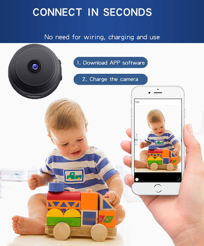 MINI CÁMARA ARRTX MINI CAMARA ESPIA SEGURIDAD INALAMBRICA INTERIOR HOGAR LAU - 6