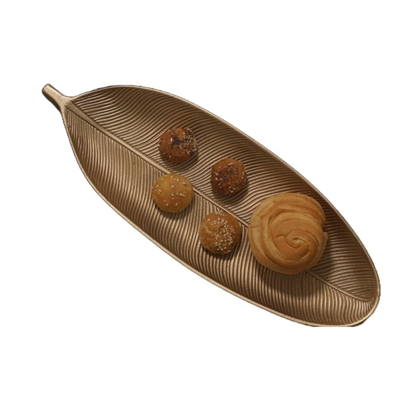 BANDEJA BLIZ DECORATIVA FORMA HOJA COMEDOR COCINA HOGAR LAU - 3