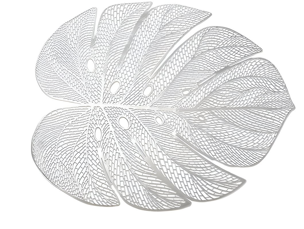 SET 8 INDIVIDUALES BLIZ MANTEL HOJA HUECA COMEDOR COCINA LAU - 3