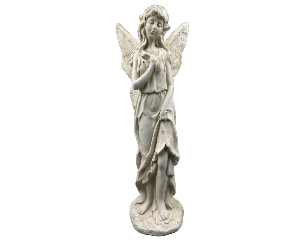 ESTATUA ESCULTURAL ANGEL JARDIN DECORACION ADORNO LAU - 1