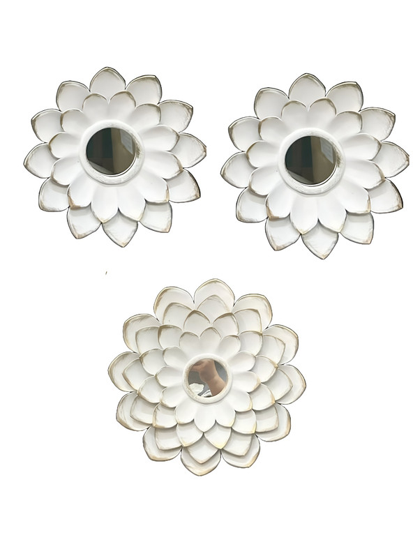 ESPEJO DECORATIVO FLOR BOHEMIO PARED SALA HOGAR LAU - 1