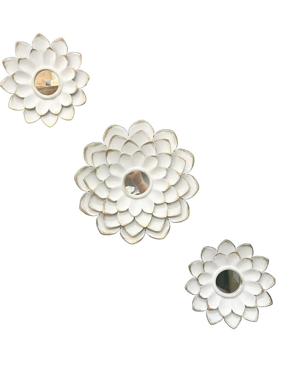 ESPEJO DECORATIVO FLOR BOHEMIO PARED SALA HOGAR LAU - 3