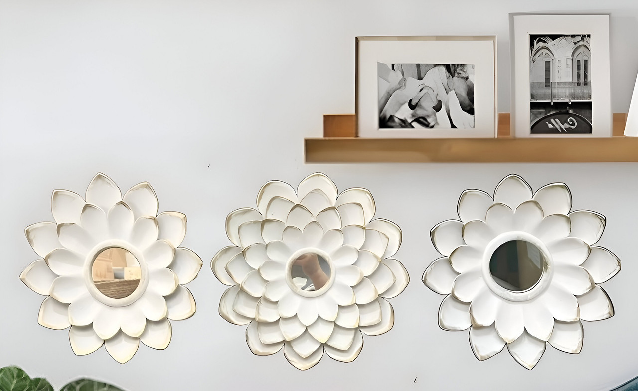 ESPEJO DECORATIVO FLOR BOHEMIO PARED SALA HOGAR LAU - 6