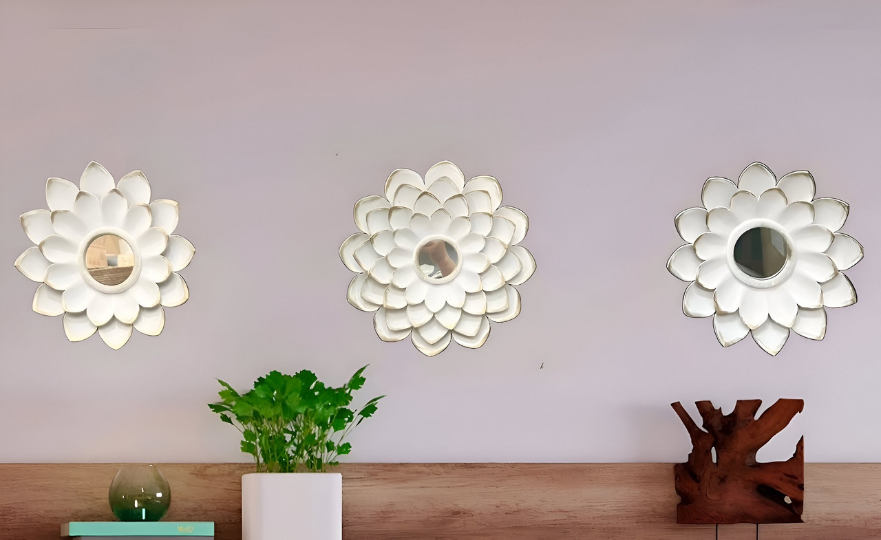 ESPEJO DECORATIVO FLOR BOHEMIO PARED SALA HOGAR LAU - 7