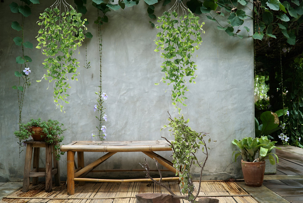 SET 2 PLANTAS RAMO ARBUSTO ARTIFICIAL RAMO COLGANTE LAU - 2