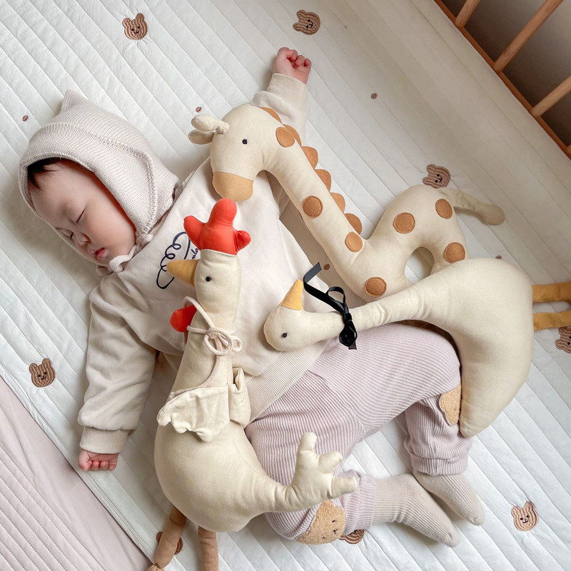 MUÑECO BFT MULTICOLOR JUGUETE APEGO GALLO GANSO JIRAFA BEBES LAU - 2