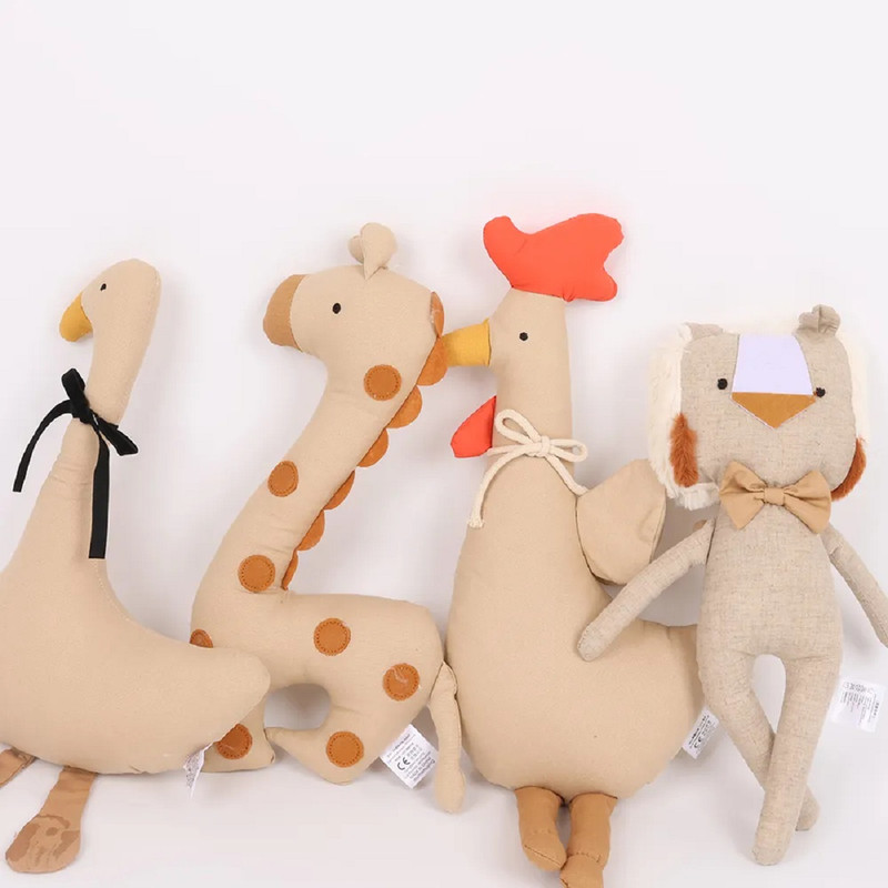 MUÑECO BFT MULTICOLOR JUGUETE APEGO GALLO GANSO JIRAFA BEBES LAU - 6