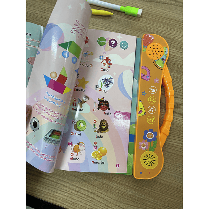 JUGUETE LIBRO APRENDIZAJE INGLES ESPAÑOL SONIDO NIÑOS LAU - 8