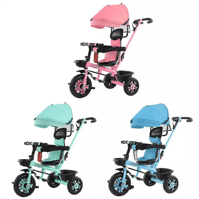 TRICICLO BFT COCHECITO MOTO 2 EN 1 SOMBRILLA AJUSTABLE NIÑOS LAU - 1