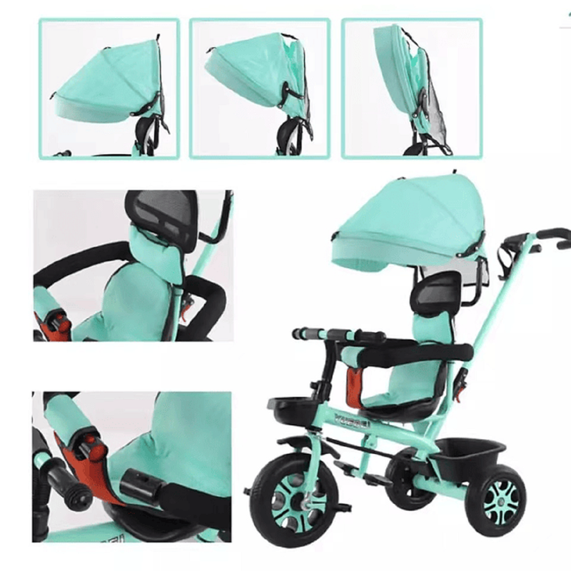 TRICICLO BFT COCHECITO MOTO 2 EN 1 SOMBRILLA AJUSTABLE NIÑOS LAU - 2