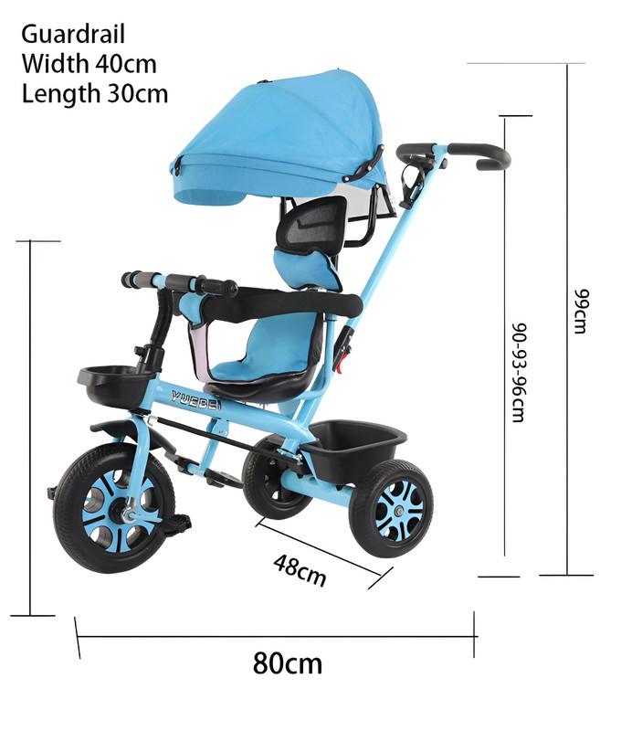 TRICICLO BFT COCHECITO MOTO 2 EN 1 SOMBRILLA AJUSTABLE NIÑOS LAU - 8