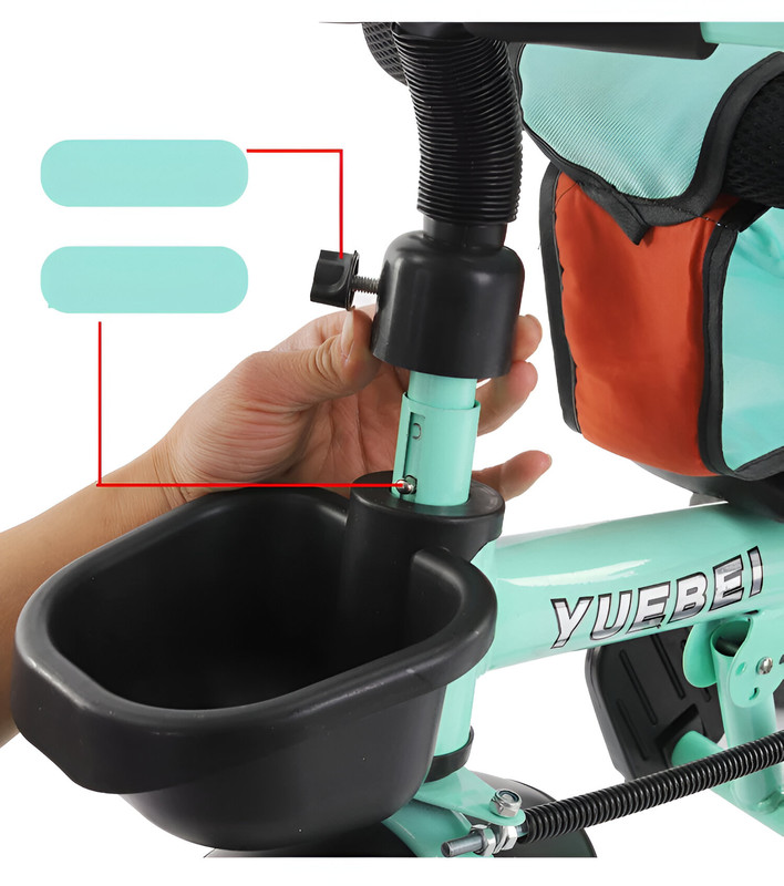 TRICICLO BFT COCHECITO MOTO 2 EN 1 SOMBRILLA AJUSTABLE NIÑOS LAU - 9