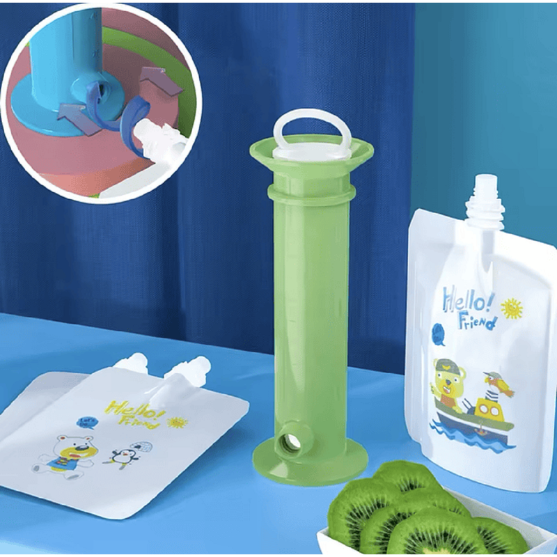 SET 3 MAQUINA RELLENAR BOLSAS PURE BEBÉS PORTÁTIL LAU - 9