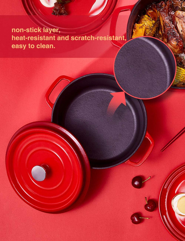 OLLA HOLANDESA RESISTENTE ESTOFAR HORNEAR ASADO COCINA LAU - 6