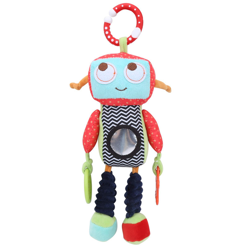 SONAJERO BFT PELUCHE ROBOT FELPA SUAVE COLGANTE COCHE BEBÉS LAU MULTICOLOR - 8