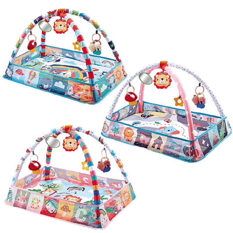 GIMNASIO ZZKKO INTERACTIVO TAPETE 9EN1 MUSICA JUGUETE COLGANTE LAU MULTICOLOR - 1