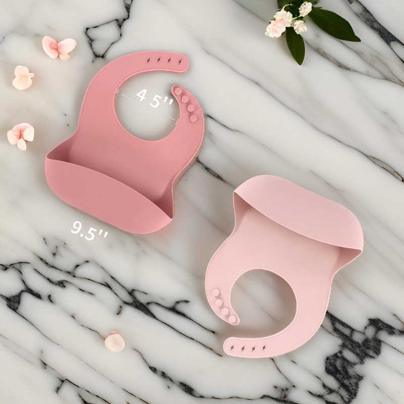 SET ZZKKO ALIMENTACIÓN SILICONA 8EN1 ANTIDESLIZANTE BEBÉS LAU ROSA - 3