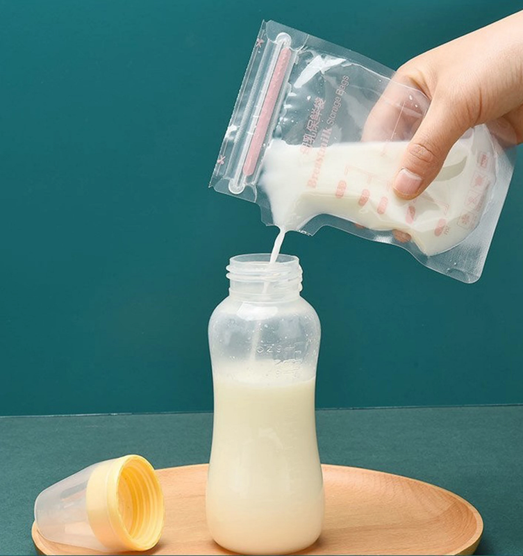 SET ZZKKO TRANSPARENTE 60 BOLSAS ALMACENAMIENTO LECHE MATERNA BEBES MAMAS LAU - 4