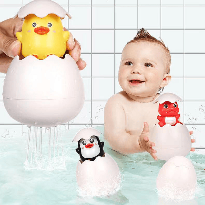 SET ZZKKO MULTICOLOR 6 JUGUETE BAÑOS HUEVO POLLITO LLUVIA SORPRESA NIÑOS LAU - 5